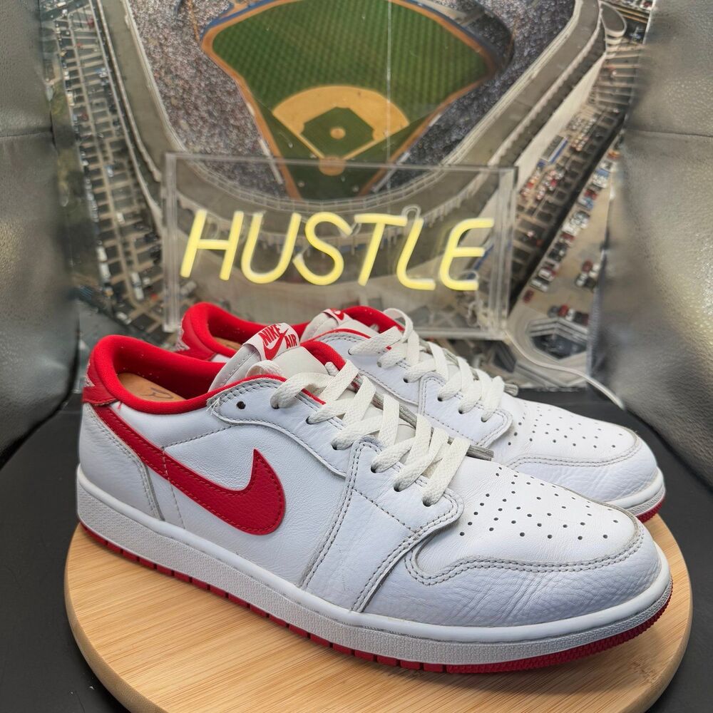 Nike Air Jordan 1 Low Retro OG White University Red Men’s Size 12.5